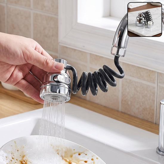 Flexible Kitchen Water Faucet Sprayer With Rotating Tap Head For Sink Use (1 Pc)