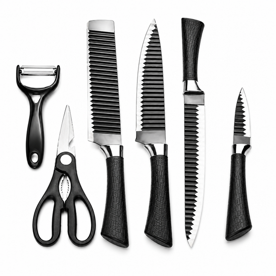 6PCS Stainless Steel Kitchen Knife Set
