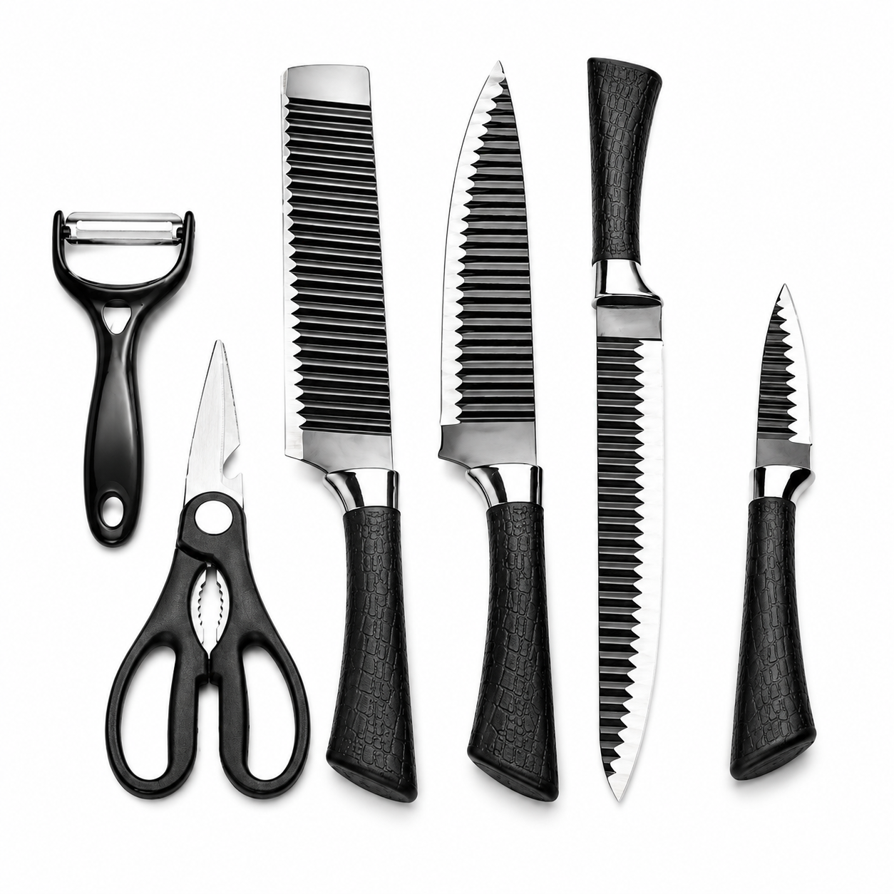 6PCS Stainless Steel Kitchen Knife Set