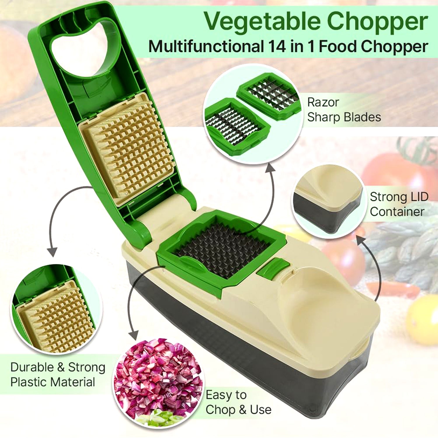 4-in-1 Multipurpose Vegetable Chopper