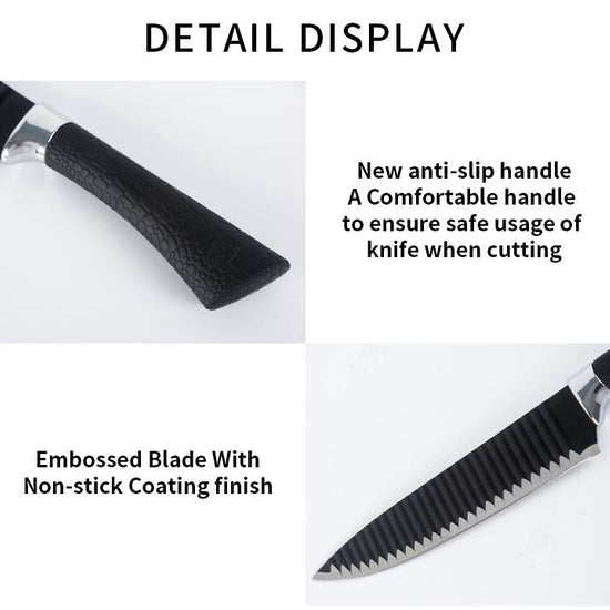 6PCS Stainless Steel Kitchen Knife Set